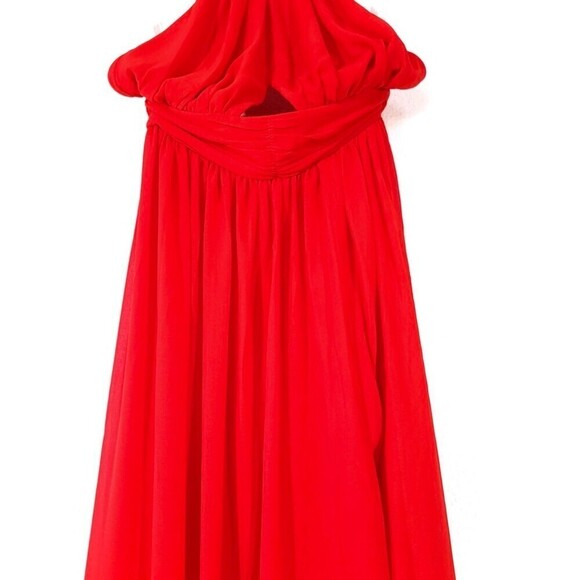 NWT Lovers and Friends Hazel Halter Neck Cutout Gown Maxi Dress Red Womens Small - Picture 6 of 11